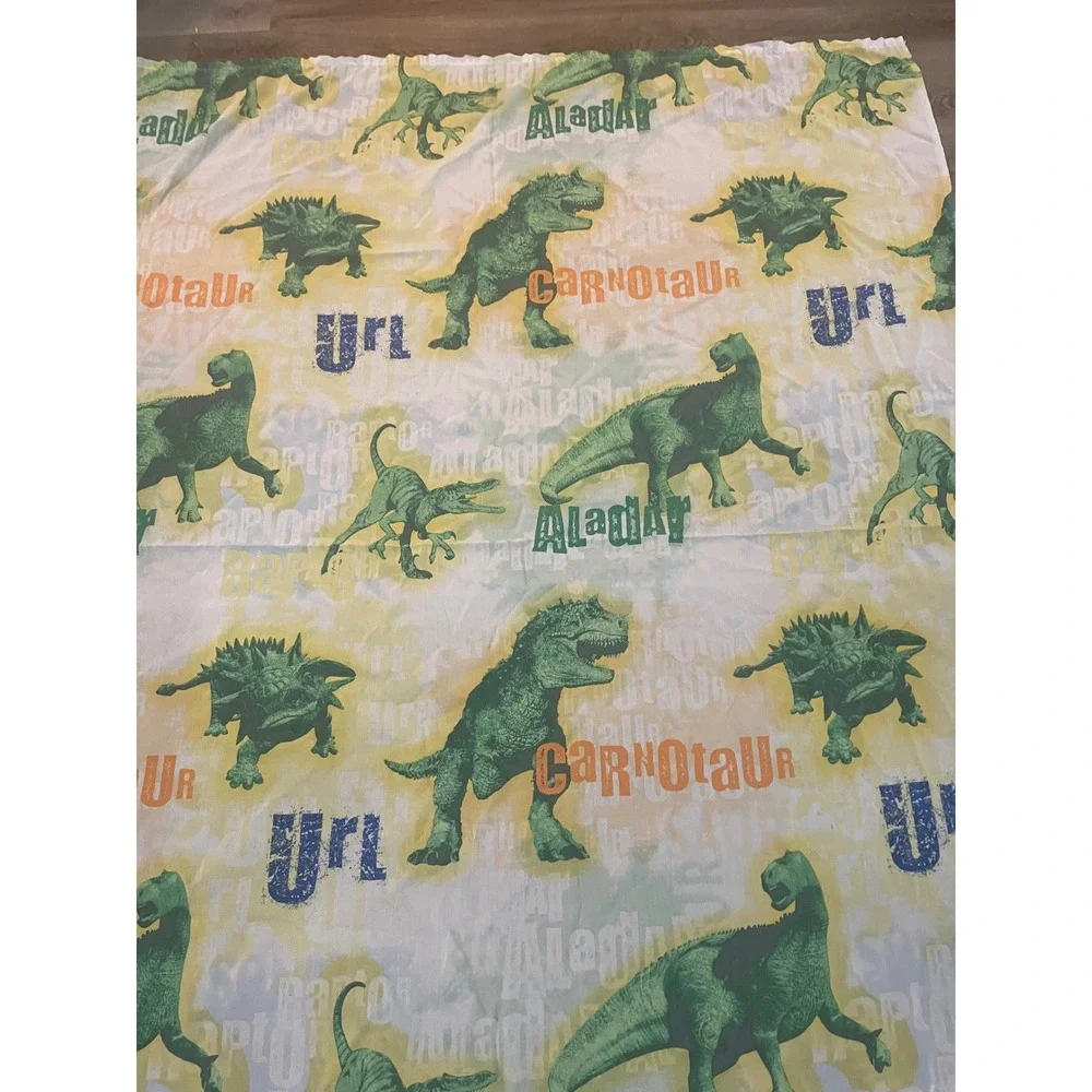 Vintage Disney Dinosaur Sheets Twin 2000 Aladar Carnotaur Movie Flat Fitted Y2K